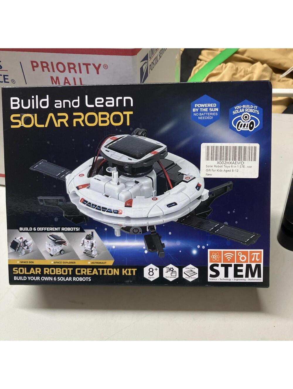 STEM Build and Learn Solar Robot Space Shuttle Astronaut 6-In-1 Robot Model Kit